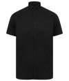 H517S Short Sleeve Slim Fit Oxford Shirt Black colour image